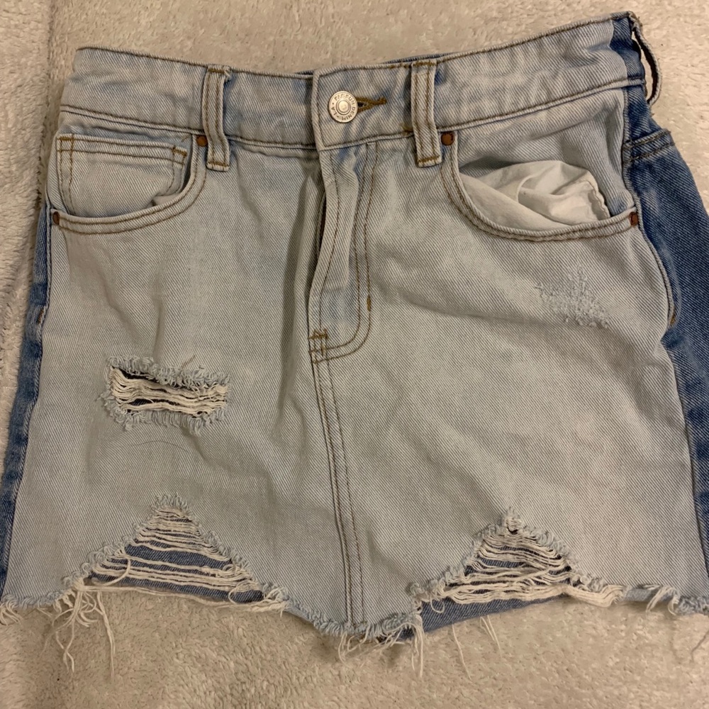 Distressed skirt